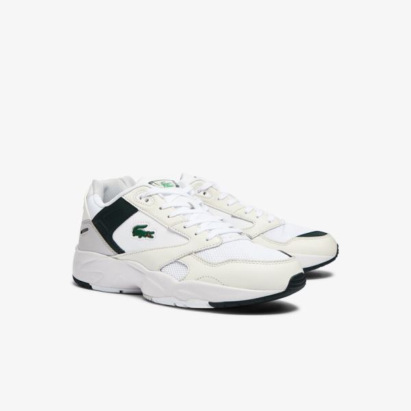 Lacoste Storm 96 Lo Mesh Colour-Pop Sneakers Pánské - Tenisky Bílé | CZ-ZMzLef